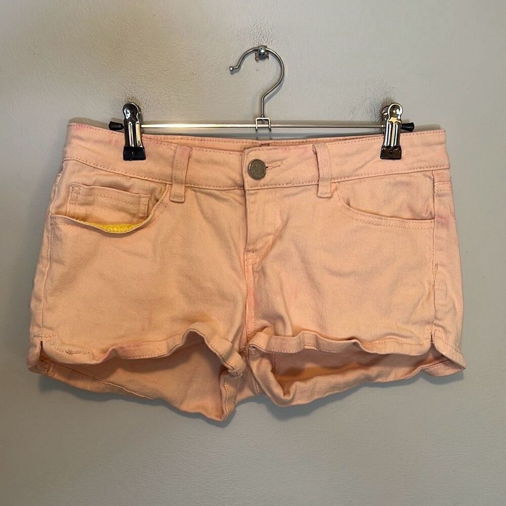 Indigo Rein Junior's Peach Five Pocket Style Denim Shorts Size 9